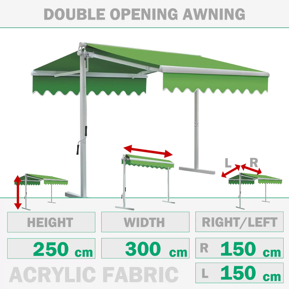 Double-sided awning 1