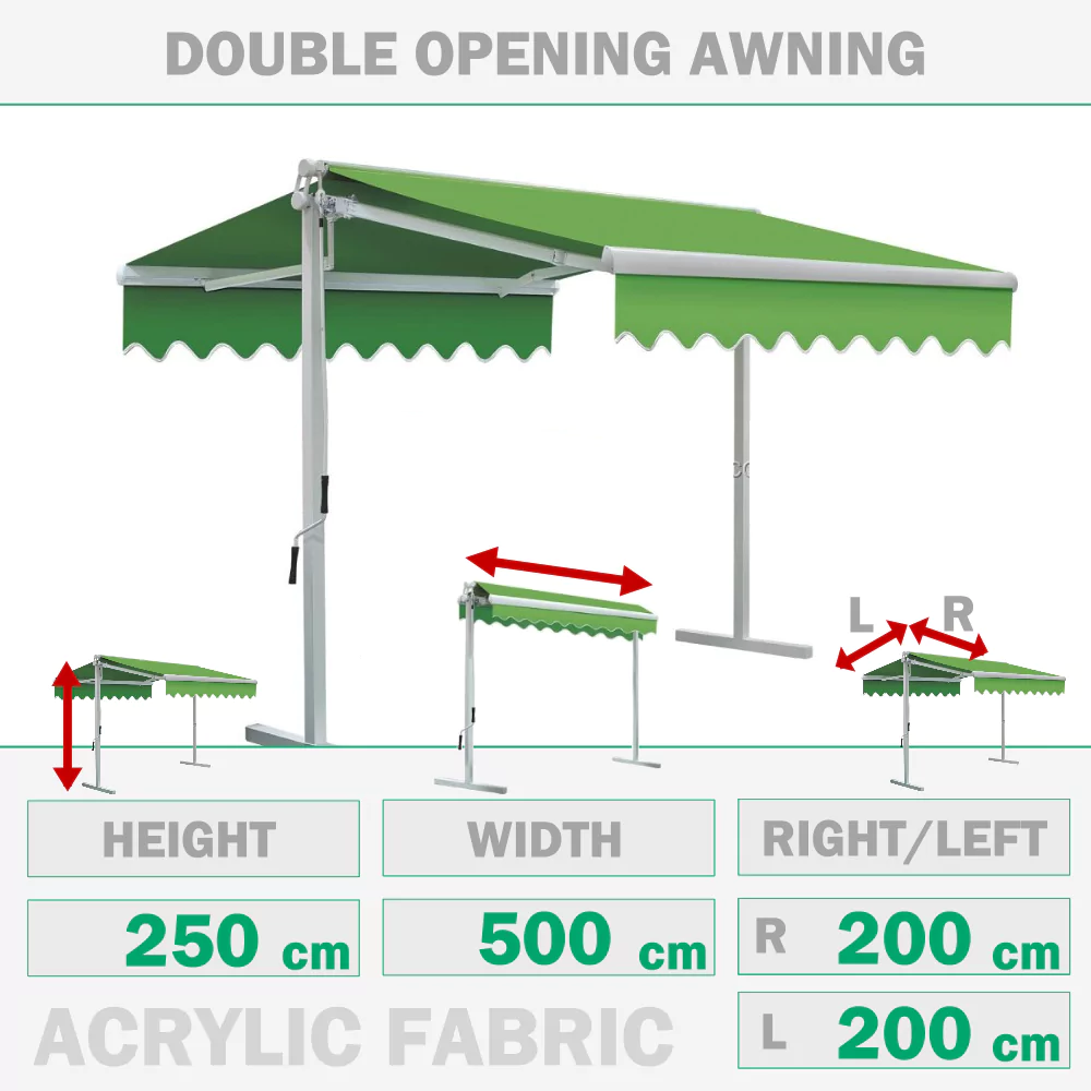 double-sided awning