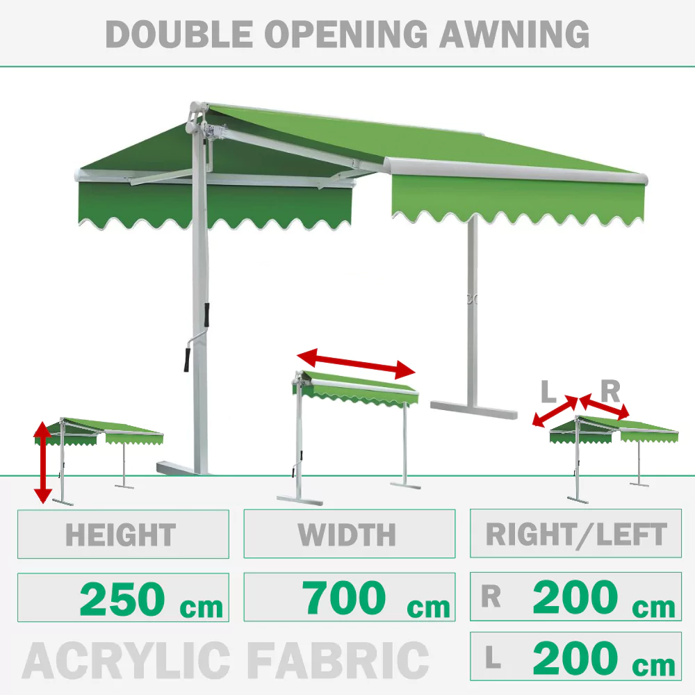 Double-sided awning 13